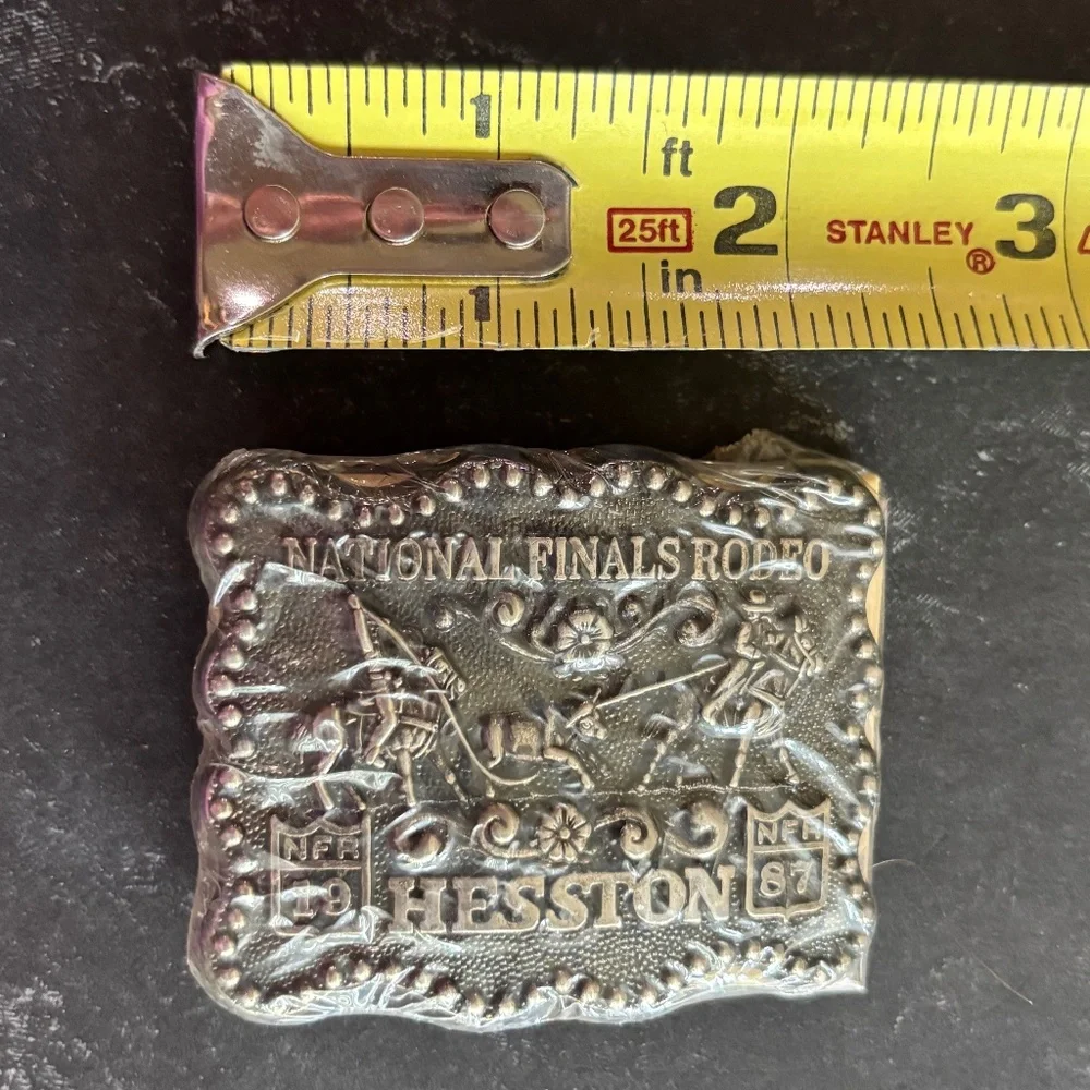 Hesston 1987 Bronze Youth National Finals Rodeo Commemorative Series Belt Buckle